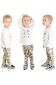 KIT ADIDAS 1 DINO BABY INFANTIL - Marrom/branco KIT ADIDAS 1 DINO BABY INFANTIL - Marrom/branco