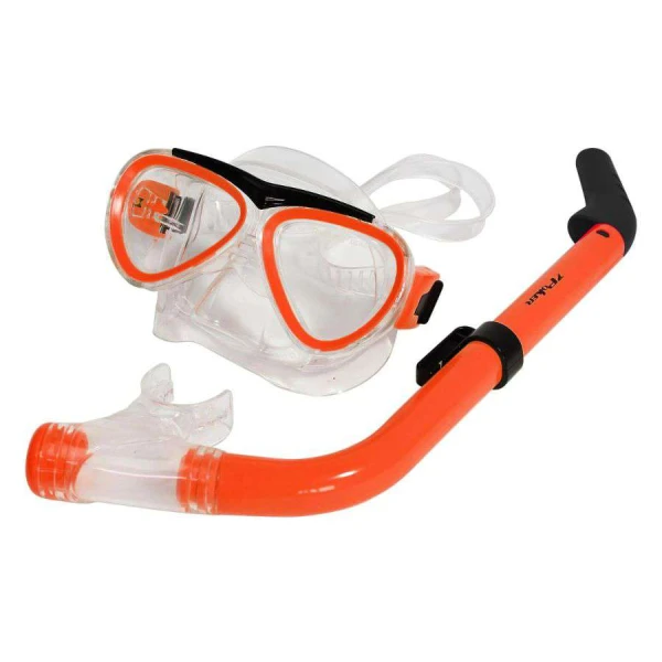 KIT POKER MERGULHO TINOS INFANTIL - Laranja/preto