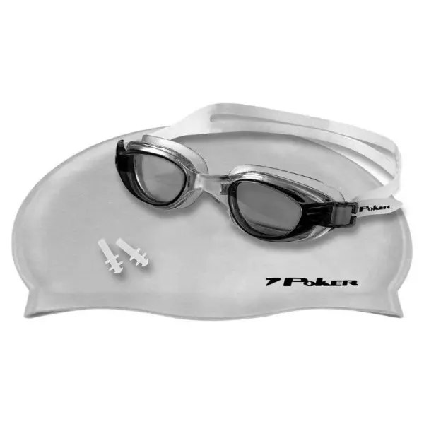 KIT POKER OCULOS/TOUCA/PROTETOR DE OUVIDO NAVAGIO - Cinza/preto