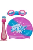 KIT SPEEDO NATAÇÃO SPLASH INFANTIL - Roxo/azul KIT SPEEDO NATAÇÃO SPLASH INFANTIL - Roxo/azul