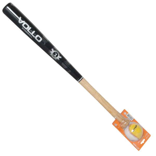 KIT VOLLO BEISEBOL TACO E BOLA - Preto/marrom