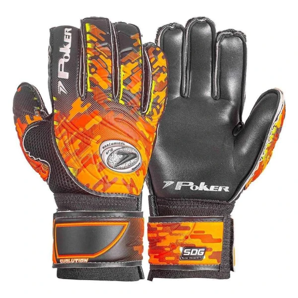 LUVA POKER CAMPO EVOLUTION SEMI PROFISSIONAL - Preto/laranja