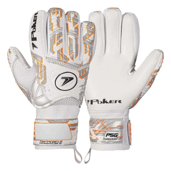 LUVA POKER CAMPO PROFISSIONAL QUANTUM II - Branco/laranja