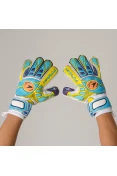 LUVA POKER CAMPO SPEEDY 3 PROFISSIONAL - Amarelo/azul celeste