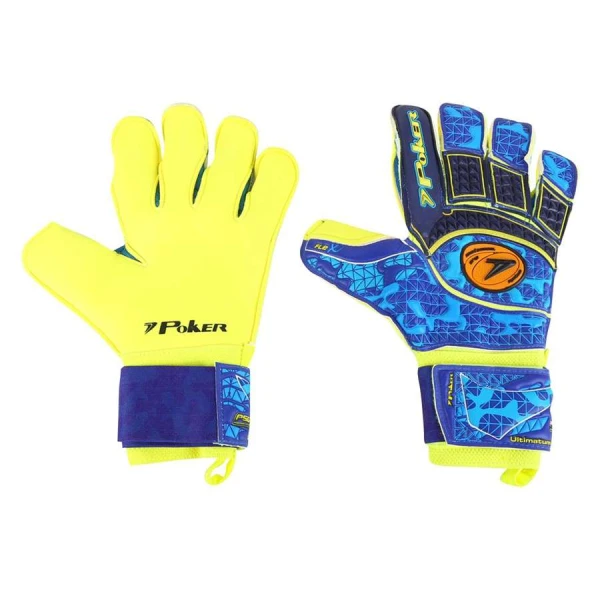 LUVA POKER CAMPO ULTIMATUM PROFISSIONAL - Azul/amarelo