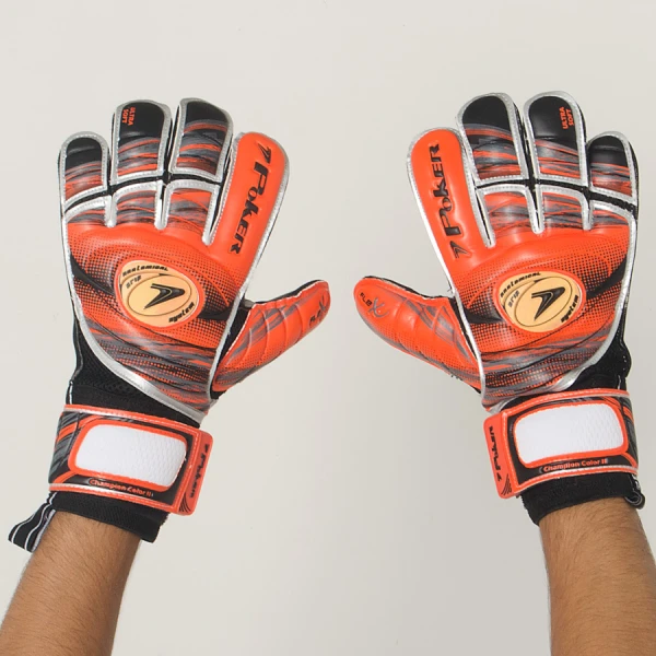 LUVA POKER CHAMPION COLOR II PROFISSIONAL - Laranja/preto