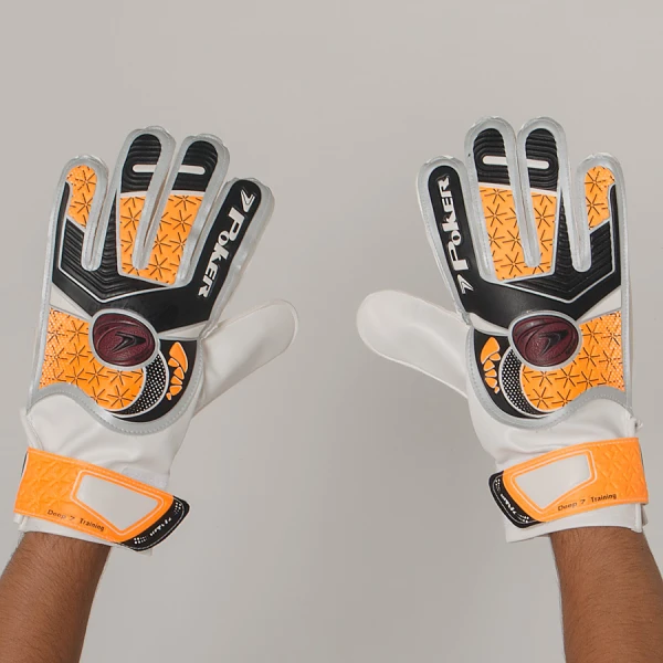 LUVA POKER FUTEBOL CAMPO DEEP 7 TRAINING - Preto/laranja