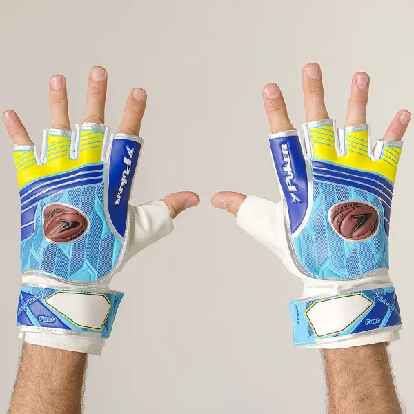 LUVA POKER FUTSAL FAST TRAINING - Azul/amarelo