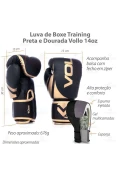 LUVA VOLLO BOXE TRAINING 14 OZ GOLD - Preto/dourado LUVA VOLLO BOXE TRAINING 14 OZ GOLD - Preto/dourado