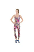 MACACÃO LIVE LEGG COM BOJO AUTHENTIC FEMININO - Roxo/laranja MACACÃO LIVE LEGG COM BOJO AUTHENTIC FEMININO - Roxo/laranja