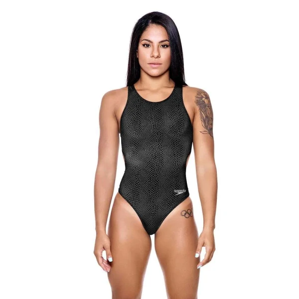 MAIÕ SNAKE SPEEDO FEMININO - Preto