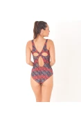 MAIÔ SPEEDO MATERNITY GEOMETRIC - Vermelho/verde