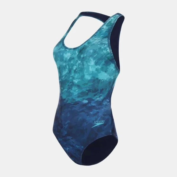 MAIÔ SPEEDO RACER OPEN OCEAN FEMININO - Azul/verde