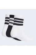 MEIA ADIDAS CREW C/3 JUNIOR - Branco/preto