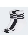 MEIA ADIDAS CREW C/3 JUNIOR - Branco/preto