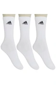MEIA ADIDAS CREW THIN PACOTE COM 3 - Branco MEIA ADIDAS CREW THIN PACOTE COM 3 - Branco