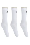 MEIA ADIDAS CREW THIN PACOTE COM 3 - Branco MEIA ADIDAS CREW THIN PACOTE COM 3 - Branco