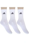 MEIA ADIDAS CUSHION CREW PACOTE COM 3 PARES - Branco MEIA ADIDAS CUSHION CREW PACOTE COM 3 PARES - Branco