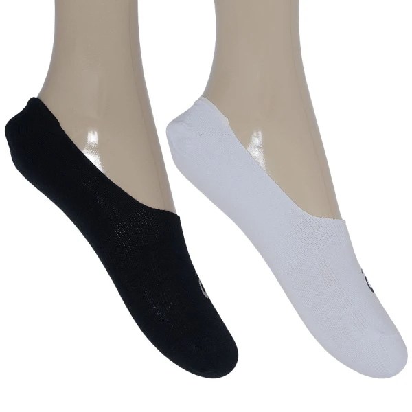 MEIA ASICS INVISIBLE TRAINING PACOTE COM 2 PARES - Preto/branco