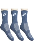 MEIA ASICS TENNIS CREW PACOTE COM 3 - Marinho