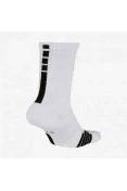 MEIA DE BASQUTE NIKE ELITE CREW - Branco/preto
