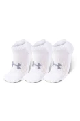 MEIA DE TREINO UNDER ARMOUR CORE COTTON LOCUT UNISSEX - PACOTE COM 3 PARES - Branco