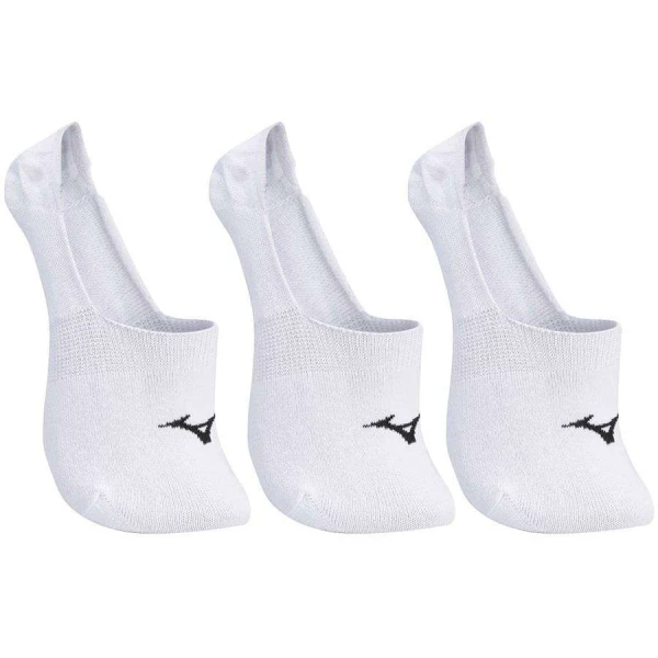 MEIA MIZUNO CRONOS INVISÍVEL KIT COM 3 PARES UNISSEX - Branco