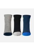 MEIA NEW BALANCE CANO ALTO PCT/3 INF 25-28 - Cinza/marinho
