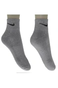 MEIA NIKE CUSHION QUARTER PACOTE COM 3 - Cinza/preto MEIA NIKE CUSHION QUARTER PACOTE COM 3 - Cinza/preto