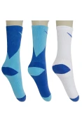 MEIA NIKE DRI FIT NK CUSH CREW PACOTE COM 3 - Azul/branco MEIA NIKE DRI FIT NK CUSH CREW PACOTE COM 3 - Azul/branco