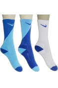 MEIA NIKE DRI FIT NK CUSH CREW PACOTE COM 3 - Azul/branco MEIA NIKE DRI FIT NK CUSH CREW PACOTE COM 3 - Azul/branco