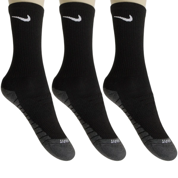 MEIA NIKE DRY CUSHION CREW PACOTE COM 3 - Preto/grafite