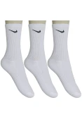 MEIA NIKE PERFORMANCE COTTON CANO ALTO INFANTIL PACOTE COM 3 - Branco MEIA NIKE PERFORMANCE COTTON CANO ALTO INFANTIL PACOTE COM 3 - Branco