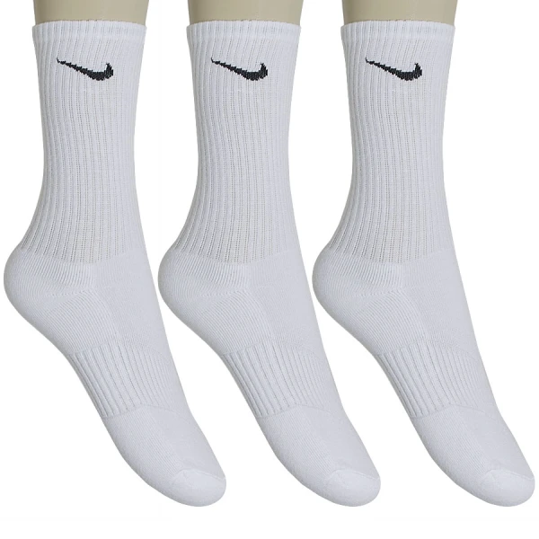 MEIA NIKE PERFORMANCE COTTON CANO ALTO INFANTIL PACOTE COM 3 - Branco