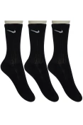 MEIA NIKE PERFORMANCE COTTON CANO ALTO INFANTIL PACOTE COM 3 - Preto