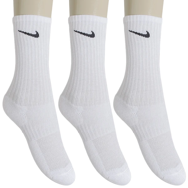 MEIA NIKE PERFORMANCE CUSHIONED CREW INFANTIL PACOTE COM 3 - Branco
