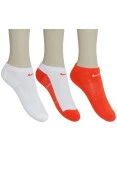 MEIA NIKE YTH CTN CUSH NO SHOW PACOTE COM 3 PARES - Laranja/branco MEIA NIKE YTH CTN CUSH NO SHOW PACOTE COM 3 PARES - Laranja/branco