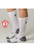 MEIA UNDER ARMOUR HEATGEAR TECH CREW PACOTE COM 3 PARES - Branco MEIA UNDER ARMOUR HEATGEAR TECH CREW PACOTE COM 3 PARES - Branco