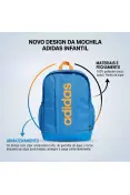 MOCHILA ADIDAS LINEAR INFANTIL - Azul/laranja