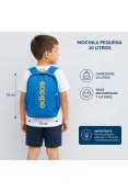MOCHILA ADIDAS LINEAR INFANTIL - Azul/laranja