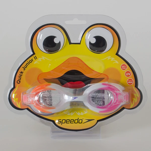 ÓCULOS SPEEDO QUICK II INFANTIL - Branco/pink