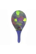 RAQUETE FAST BALL FRESCOBOL FIBRA COM ESTAMPA - Colorido
