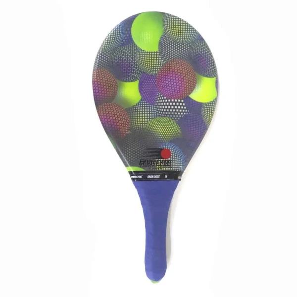 RAQUETE FAST BALL FRESCOBOL FIBRA COM ESTAMPA - Colorido