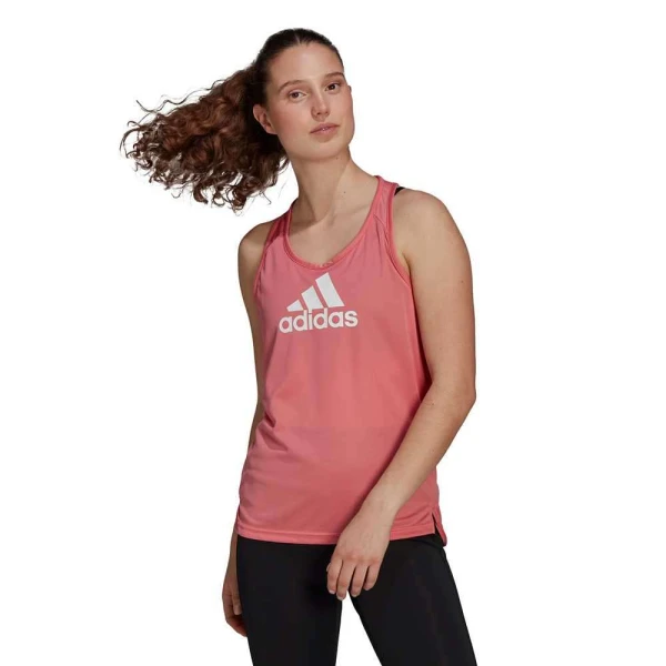 REGATA ADIDAS ESPORTIVA AEROREADY DESIGNED 2 MOVE LOGO FEMININA - Rosa