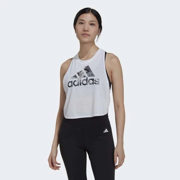 REGATA ADIDAS FLORAL TK FEMININO - Branco