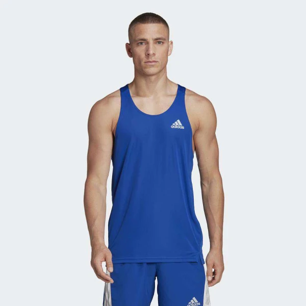 REGATA ADIDAS OWN THE RUN MASCULINA - Azul/prata
