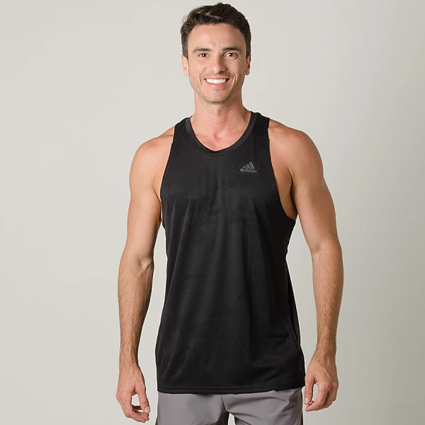 REGATA ADIDAS RS SINGLET MASCULINA - Preto