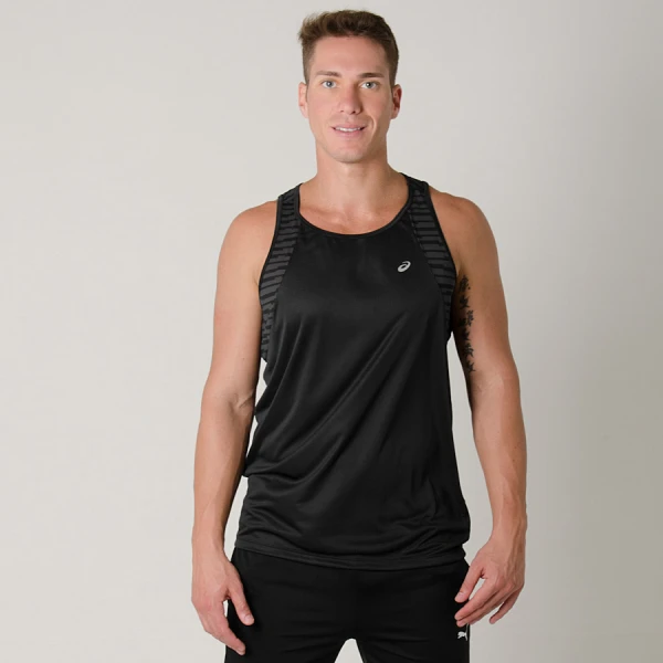 REGATA ASICS FUZEX TANK MASCULINA - Preto/grafite