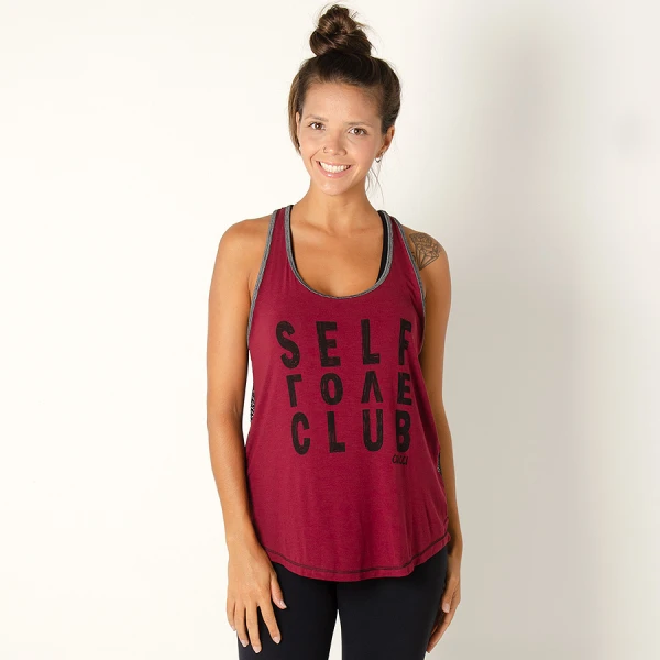 REGATA COLCCI ESTAMPADA DETALHE TELA FEMININA - Bordo/preto