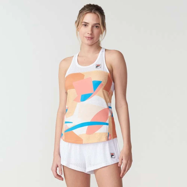 REGATA FILA SAND BT FEMININA - Branco/laranja